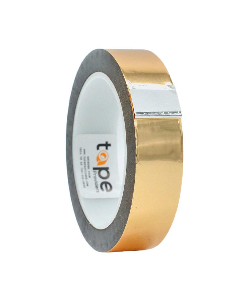WOD Tape WOD MPFT2 Gold Metalized Polyester Mylar Film Tape with Acrylic Adhesive, 1 inch x 72 yds. Vibrant Mirror Gold Tape, Decor Tape for Detailing Accent Wall, Graphic Arts, Car and Boat Trim - Image 1